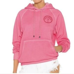 Retrofete Vanessa Hoodie Sweatshirt XS Hot Pink Logo NWT Oversized Fit Pocket